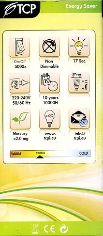 lighting Information label